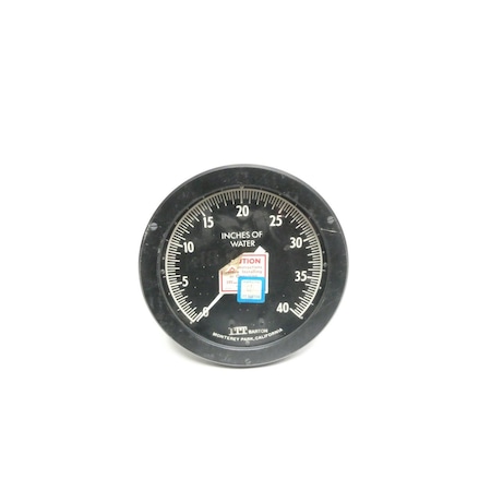 Itt Barton -97415 6In 1/4In 0-40In-H2O Npt Pressure Gauge 227